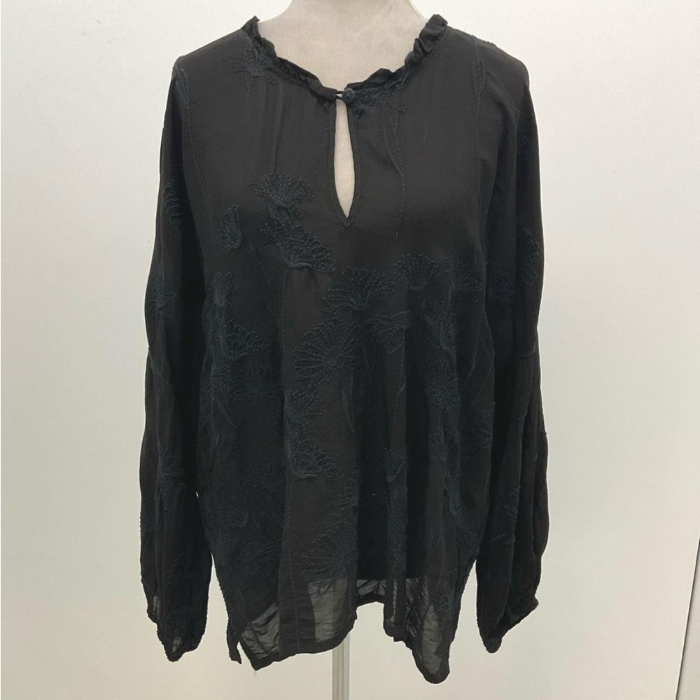 Johnny Was Black Blouse - Picture 2 of 6